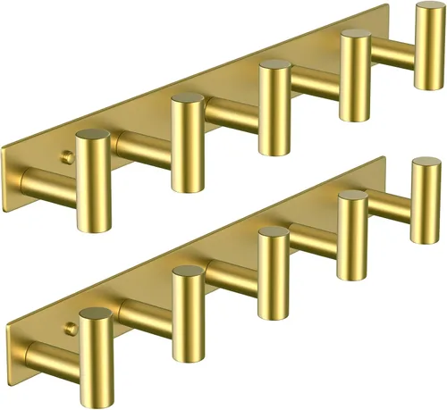 Miniatura 42 de VAEHOLD Ganchos de Pared para Abrigos Montados en Pared, Perchero con 6 Ganchos Dobles para Colgar Toalla Sombrero Abrigo Bata Bolsa Llave para Baño