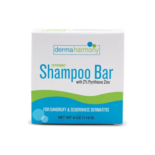Miniatura 3 de Pastilla de jabón Dermaharmony con 2% de piritiona de zinc para caspa y dermatitis seborreica - Menta (4 onzas)