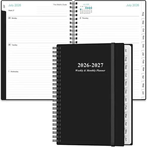 Libro de citas y planificador 2026 - Planificador por hora de enero 2026 a diciembre 2026, agenda semanal de citas 2026 con intervalos de 30 Negro
