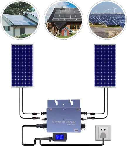 Miniatura 3 de Inversor solar, inversor de aleación de aluminio de 600 W, inversor de rejilla con pantalla LCD, kit de inversor solar para paneles solares de 30 V