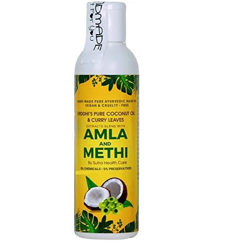 Metrol Amla - Aceite capilar con metilo (alholva) y hojas de curry para reducir la caída del cabello y rejuvenecer los folículos pilosos,