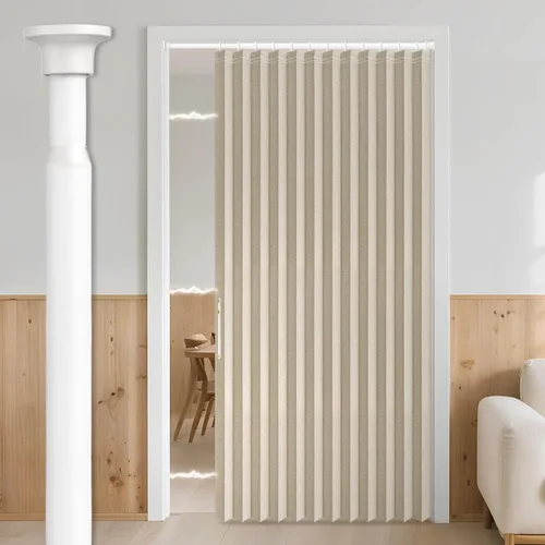 Miniatura 52 de AJAZZ Cortina de puerta magnética 100% opaca de acordeón para armario, cortina invisible para puerta interior de dormitorio, sala de estar, pasillo