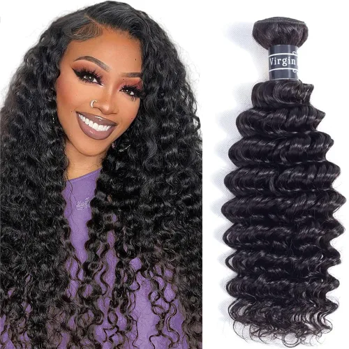 Miniatura 30 de Amella Hair Paquetes de Cabello Humano Brasileño Rizado con Cierre Grado 8A Virgen Sin Procesar Paquetes de Tejido de Cabello Brasileño con Cierre