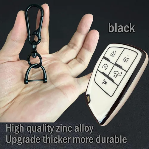 Miniatura 3 de Carcasa protectora para llave inteligente para Chevy con llavero compatible con Chevy Silverado 1500 GMC Sierra 1500 Silverado Sierra 2500HD 3500HD