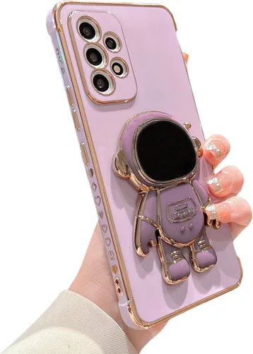 Miniatura 61 de phylla Funda de teléfono para Samsung Galaxy S22 Ultra de 6.8 pulgadas, funda de teléfono con soporte de astronauta chapado de lujo con bonito