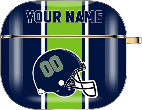 Miniatura 22 de Funda personalizada para casco de fútbol americano con nombre y número para AirPods Pro de 3ª generación Pro 2 (2019 2021 2022) Funda protectora