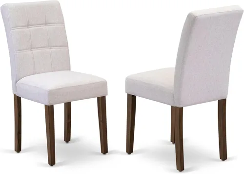 Miniatura 4 de East West Furniture ANAS3-AWA-08 Juego de mesa de comedor de cocina de 3 piezas contiene una mesa moderna y 2 sillas de comedor tapizadas de tela