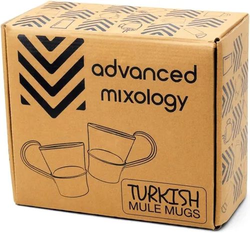 Miniatura 7 de Advanced Mixology Tazas de mula turca Juego de 4 Base de cobre 100% puro y vidrio Grado alimenticio Acabado martillado
