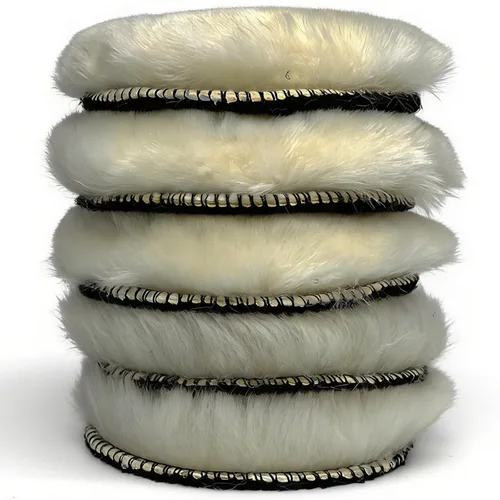 Miniatura 11 de Gracefur 2 almohadillas de pulido de lana de cordero de 7 pulgadas con gancho y bucle trasero, almohadillas suaves de piel de oveja de 7 pulgadas