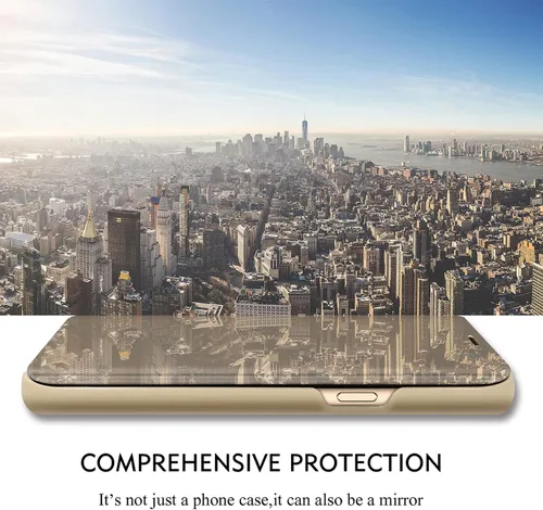 Miniatura 2 de Note 20 - Funda de piel para Samsung Galaxy Note20 5G, delgada, transparente, espejo de maquillaje, funda con tapa, Note 20 5G con función atril