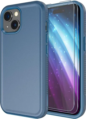 Miniatura 43 de Diverbox Funda para iPhone 15 Plus [a prueba de golpes] [a prueba de caídas] [protector de pantalla de vidrio templado], funda de protección