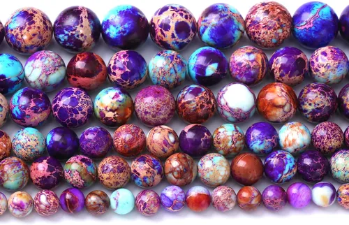 Miniatura 30 de 45 cuentas de turquesa de 0.315 pulgadas con concha de howlita azul perla y turquesa cuentas de piedra para hacer joyas, pulseras, collares, aretes