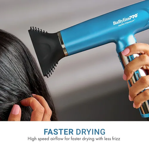 Miniatura 2 de BaBylissPRO Nano Titanium Professional Nano Light Ionic Dual-Voltage Lightweight Hair Dryer Azul