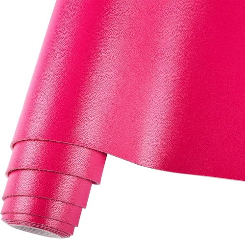 Miniatura 25 de HGUAN Piel Sintética Lisa de Color Sólido Rojo 12"X53" (30cmX135cm), Rollo de Piel Sintética Muy Adecuado para Hacer Manualidades, Aretes de Cuero