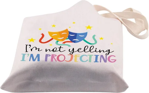 Miniatura 5 de BDPWSS Bolsa de teatro Drama Actor Actriz Regalo Comedia Tragedia Máscara Bolsa de teatro Bolsa de viaje I'm Not Yelling I'm Projecting