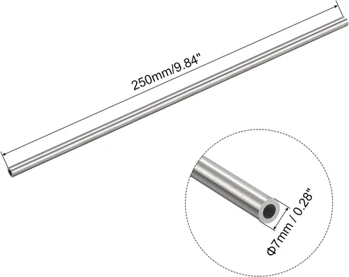 Miniatura 2 de uxcell Tubo capilar del acero inoxidable 304, tubería gruesa del metal de la longitud de la pared de 820.2 ft m del OD 23.0 ft m x 4.9 ft m