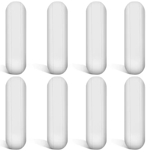 Miniatura 19 de Weewooday 80 piezas de barra agitadora magnética de mezclador PTFE, barra de agitación de placa de PTFE de acero inoxidable de color blanco