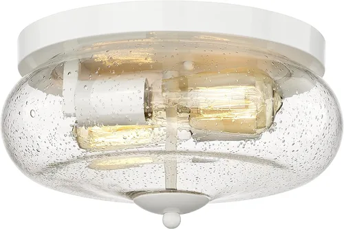Lámparas de techo Darkaway para montaje empotrado, lámpara de techo interior y exterior con pantalla de vidrio semillado para pasillo, cocina, Blanco