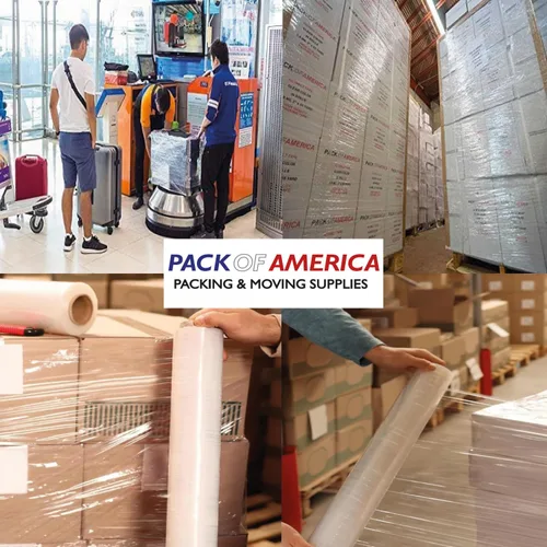 Miniatura 4 de Pack of America Película elástica – 4 rollos transparentes, 18 pulgadas x 1100 pies, calibre 80 (20 micrones), envoltura retráctil de plástico