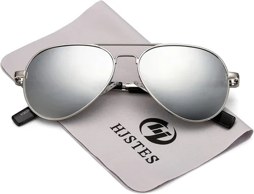 Miniatura 3 de HJSTES Gafas de sol polarizadas de aviador para niñas y niños gafas clásicas para jóvenes lentes de protección UV400 2047in