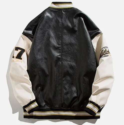 Miniatura 4 de Aelfric Eden Chaqueta universitaria con estampado de amor y letras para hombre, chaqueta de béisbol con gráficos vintage, unisex, ropa de calle