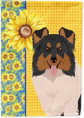 Miniatura 201 de Caroline's Treasures WDK5331CHF - Bandera de verano con diseño de girasoles rojos y blancos, manga grande, para porche, para colgar en la pared