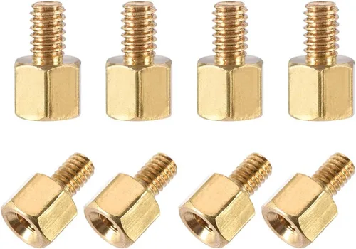 Miniatura 18 de uxcell M2.0.197x0.157 in+0.157 in macho-hembra latón hexagonal PCB placa base separador separador para FPV Drone Quadcopter, computadora y placa