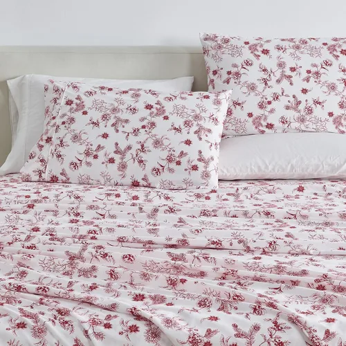 Miniatura 25 de Great Bay Home Juego de sábanas de microfibra tamaño King - Decoración Lodge juego de sábanas de cama de 4 piezas - Ropa de cama de microfibra 10