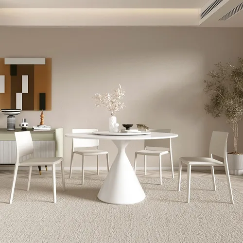 Miniatura 6 de LESHI Silla de comedor moderna apilable de plástico con respaldo sin brazos para comedor, sala de estar, jardín, patio, balcón, escritorio