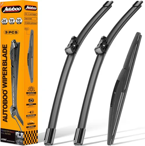 AUTOBOO Escobillas Limpiaparabrisas de repuesto de 24"+19" pulgadas para Honda CRV CR-V 2023 2024 2025 con escobilla limpiaparabrisas trasera de 10