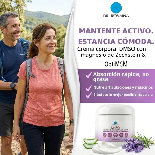 Miniatura 2 de Dr. Robaina Crema DMSO de lavanda - 99.9% DMSO puro grado farmacéutico Fórmula con magnesio Zechstein, árnica, aloe vera, vitamina E - 4 onzas