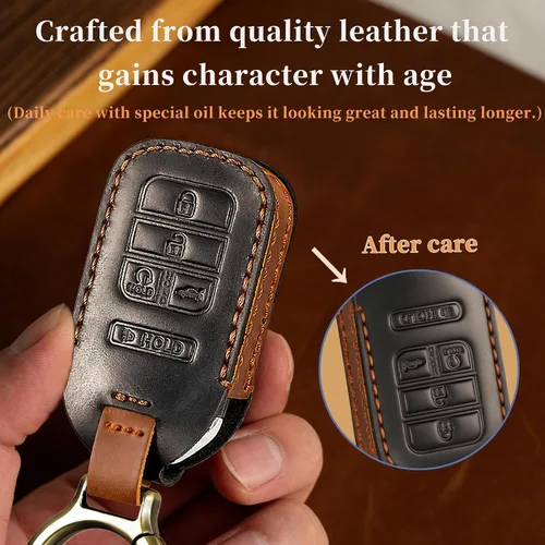 Miniatura 5 de Funda de cuero para llavero GMC compatible con Acadia Terrain Sierra Yukon Silverado Suburban