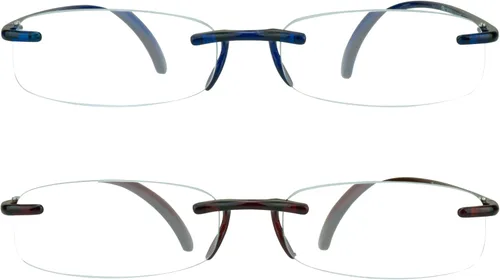 Miniatura 12 de proSPORT Lentes de lectura sin montura para lector de lentes completos, ultra ligeros, flexibles, para hombres y mujeres