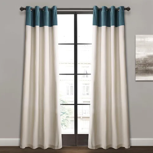 Miniatura 10 de Lush Decor Milo Linen - Par de paneles de cortinas para ventana, 84 x 52 pulgadas, gris y blanco roto