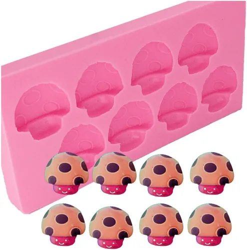 Miniatura 5 de Molde de silicona con forma de hongo 3D para manualidades, dulces, postres, pasta de goma, molde de fondant, pudín, magdalena, decoración de pastel