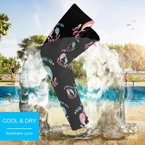 Miniatura 4 de Narwhal - Mangas para cubrir los brazos, protector solar UV, mangas de enfriamiento para brazos, mangas deportivas de verano
