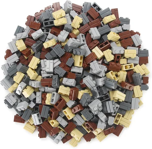 Miniatura 6 de 360 piezas de ladrillos de mampostería de 1 x 2, bloques de construcción multicolores para pared, piezas y piezas MOC, juego de juguetes a granel 4