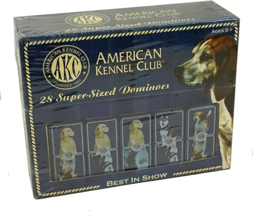 American Kennel Club 28 Dominó de gran tamaño – Nuevo en caja retráctil – Idea de regalo de juego