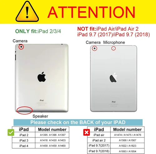 Miniatura 2 de AVAWO Apple iPad 2 3 4 fundas para niños, Rojo