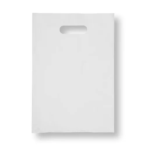 Miniatura 16 de Infinite Pack Bolsa de Plástico con Asa Troquelada Bolsa de 12" x 15" Bolsas de Mercancía de Plástico Negro Paquete de 100 para Venta al Por Menor