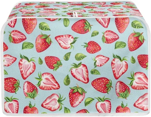 Miniatura 18 de chaqlin Cubierta para tostadora con estampado de chocolate, 2 rebanadas, resistente a las manchas, cubierta para horno de pan de diseño divertido