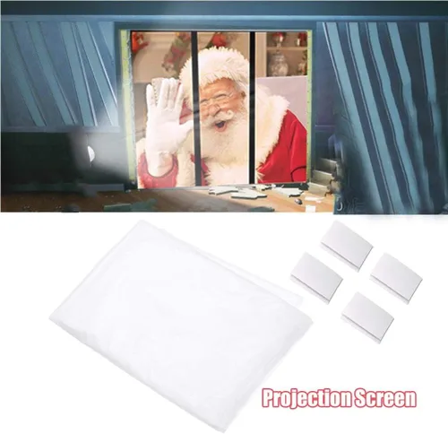 Miniatura 4 de Pantalla de proyector de ventana, película de proyección de Navidad, pantalla de proyección trasera de tela para Halloween, Navidad, videos, 5.9x3.9
