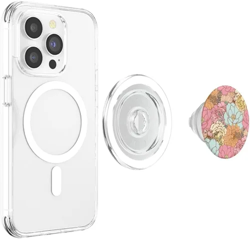 Miniatura 4 de Spring Flowers Retro PopSockets MagSafe PopGrip estéticos florales con diseño de flores silvestres para iPhone