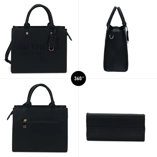 Miniatura 6 de Bolsa de mano para mujer, estilo satchel, con asa superior y correa para el hombro