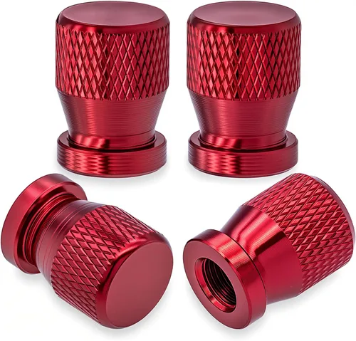 Miniatura 46 de 4 piezas de tapas de válvula de rueda con forma de punta, válvula de rueda de aleación de aluminio con punta, tapas de aire universales a prueba