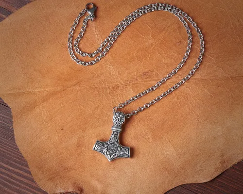 Miniatura 8 de Baldur Jewelry - Collar de martillo Thors Mjölnir - Colgante de martillo de Thor nórdico vikingo joyería vikingo - Collar Thor - Regalos Thor