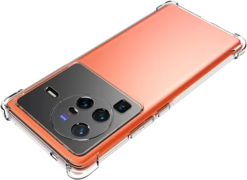 Miniatura 4 de USTIYA Funda para Vivo X80 Pro 5G Clear TPU Cuatro Esquinas Cubierta Protectora Transparente Suave Funda