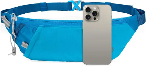Miniatura 2 de INOXTO Cinturón delgado para correr con riñonera para mujeres y hombres, bolsa deportiva de cintura con botella de agua de 300ml para correr