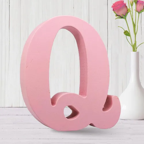 Miniatura 17 de AOCEAN Letras de madera rosa de 6 pulgadas sin terminar Letras de madera para pared MAGA Letras de madera decorativas de pie Tablero de letras