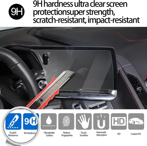 Miniatura 3 de Protector de pantalla GPS compatible con Chevrolet Corvette C8 2020-2025, protector de pantalla de navegación, pantalla táctil central, película